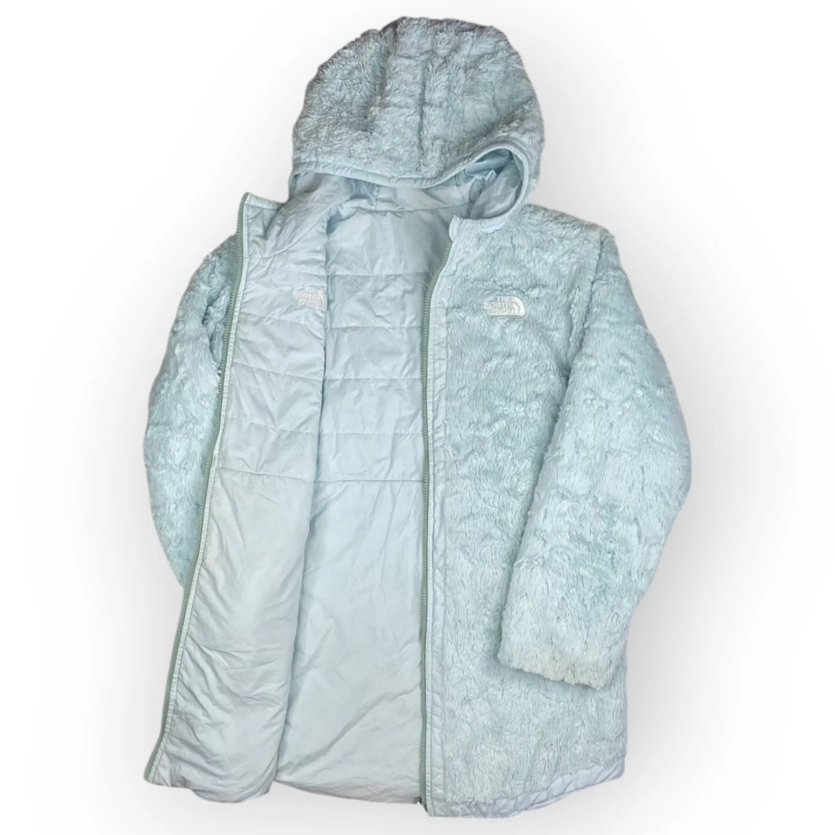 Girls The North Face Double Face Hooded Jacket (L)