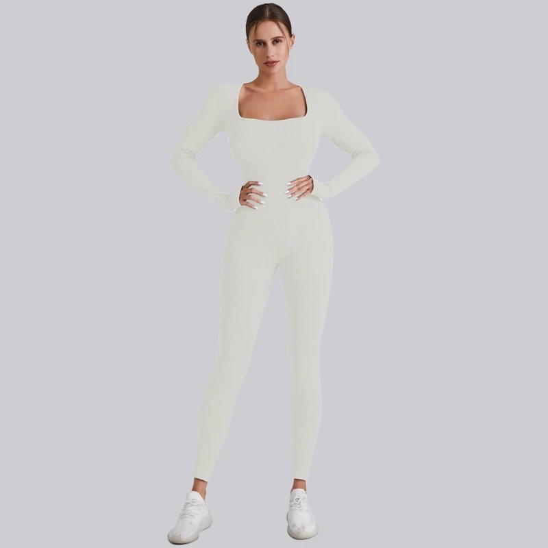 A jumpsuit is a one – piece outfit combining a top and trousers . — O-11903.1