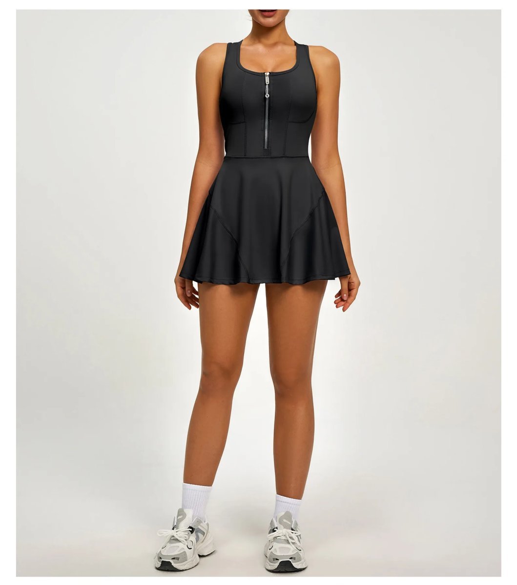 Zipper One-Piece Sports dress — TC-19066